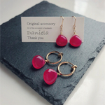 レッドクォーツァイトのピアス✳︎イヤリングok