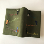 刺繍 ブックカバー  文豪シリーズ