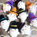 あみぐるみハロウィンオバケちゃん　受注製作します。メッセージくださいね
