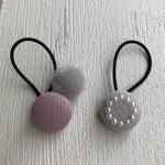 ベビーのための秋冬くるみボタンヘアゴム 