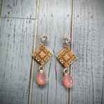 シール（貼る）ピアス　ピンクのチャーム