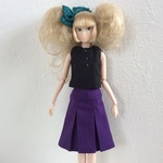 D126＿パープルのスカート（27cmドール）