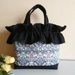  M☆リバティ フリルバッグ Handmade  タナローン いちご泥棒          