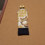 まき様オーダー品　手描きネコ　メガネケース　がま口タイプ