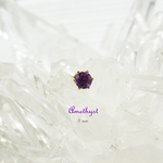 【ステンレス】アメジスト・ピアス　3mm（片耳）