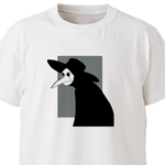 ペスト医師【ホワイト】ekot Tシャツ <イラスト：あるく>