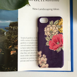 【KIMONO】アンティーク着物のiPhoneケース(紫に椿輪)