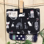 移動ポケット❤️猫 レース ネイビー