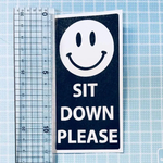  SIT  DOWN PLEASE ステッカーニコ