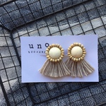 ウッドビーズビーズ刺繍ピアスorイヤリング