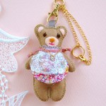 販売数５点突破☆ガールズ くま  バッグチャーム＊リバティ＊受注制作