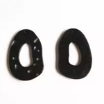 インポート  アクリル チャーム ブラック 2個  43mm27mm