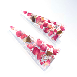 薔薇の花びら三角ヘアクリップ      