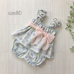 【送料無料♡】小鳥柄ダブルガーゼのセットアップ◆チュニック&かぼちゃパンツ◆size80