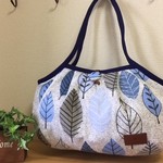 【ゆき様オーダー品】グラニーバッグ＊リーフ♡ライトブルー