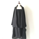 麻 2way ガウン 蝶々 黒