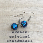トンボ玉ほたる石12mm☆イヤリングorピアス