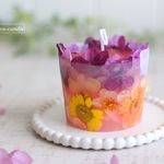 フラワーキャンドル（オレンジ×パープル）11－1