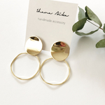 【gold】wave ring earring