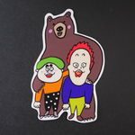 中くらいのステッカー『クマとまるおーとトンガロ』