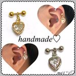  軟骨ピアス  ジルコニア  ハート