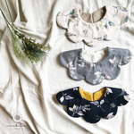 A/W ボタニカル柄 はなびらスタイ(グレー)