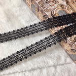 ＊再入荷＊1m 繊細 お花 ケミカルレース ブレード 黒 BK180905 ハンドメイド 手芸 素材 材料 DIY