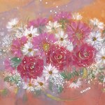 「Cute roses」水彩原画