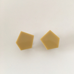 【多角形 マスタードカラー イヤリング or ピアス 】