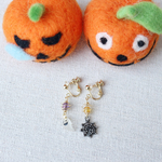 ［送料無料］Trick or Treat イヤリング《ゴースト×スパイダー》ハロウィン
