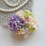 パステルカラーの小花のコサージュ＜再販＞