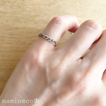 2号サイズ ステンレス製 チェーンリング フィガロチェーン 幅2.8mm