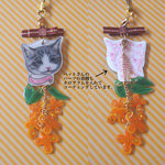 【オーダー受付】うちの子♥ストラップ／秋の始まり…金木犀モチーフ♥【定形外郵便で送料無料♪】
