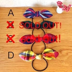 【sale！】リボンヘアゴム Ａ、Ｄ