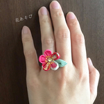つまみ細工 指輪 成人式、卒業式に♪