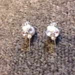 小粒コットンパールビジュウピアス