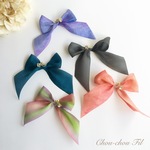 silk ribbon catch earring(アシンメトリー）