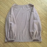 【SALE】パフ袖のプルオーバー　タッタソールチェック　レッド／グレー