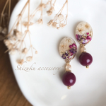 【送料無料】かすみ草のお花ピアス