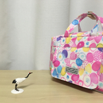 9/16販売・おしりふきがさっと取り出せるおむつポーチ（メルヘン桃）