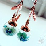 【送料込】うさ耳♡ガラスドーム♡お花♡ブリオン