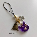 *ハロウィン・猫とオバケのストラップ