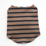 ボートネック（茶×黒 ボーダー）