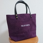 帆布トートバッグHand-dyed パープル