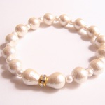 ☆sale☆リボンコットンパールブレスレット