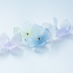 大きめ紫陽花の一輪ピアス（２色も対応可）