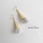 スペイン製パーツとタッセルピアス
