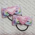 ユニコーンリボン♡ツインリボン♡リボンヘアゴム