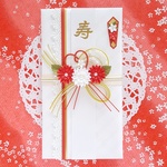お花の和風ご祝儀袋♡赤