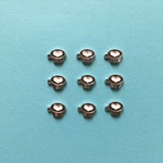 小さなコーヒーカップのチャーム（シルバー/9個）